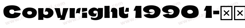 Copyright 1990 1字体转换